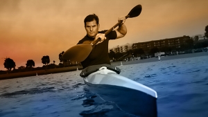 Cliff Meidl kayaking