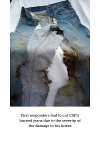 Cliff Meidl: burned jeans