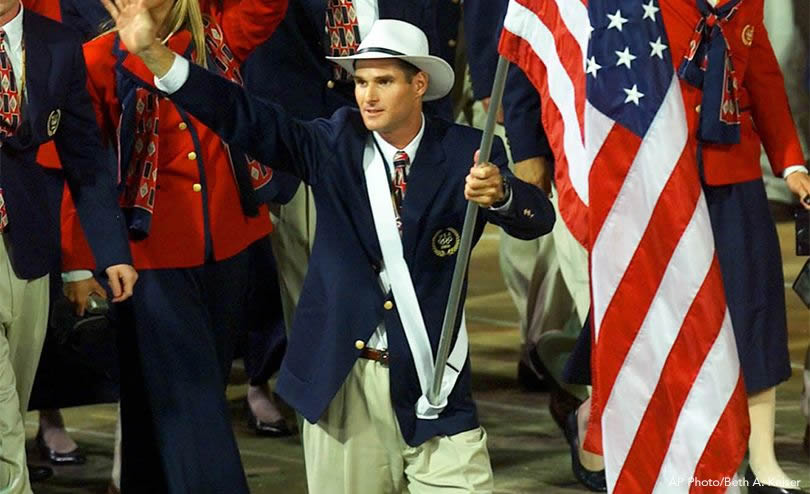 USA Olympic Flag Bearer Cliff Meidl